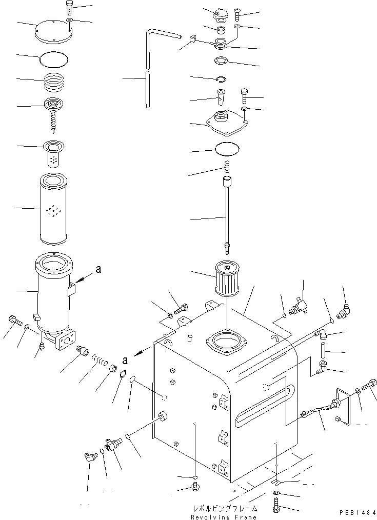 Схема запчастей Komatsu PC400LC-6 - ГИДР. БАК.(№-999) ГИДРАВЛИКА