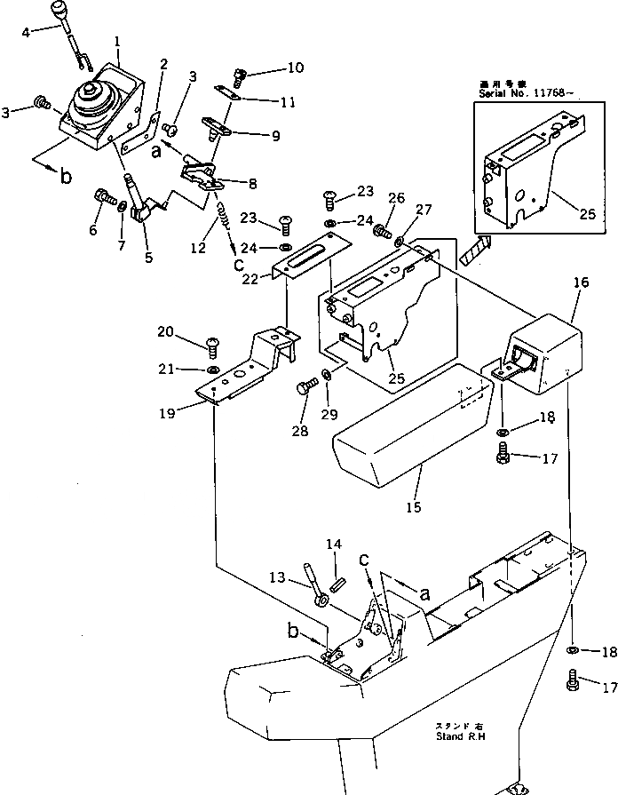 Схема запчастей Komatsu PC400LC-3 - WRIST УПРАВЛ-Е СТОЙКА¤ ПРАВ. (/) (ДЛЯ НИЖН. ПОГРУЗ.) ПОВОРОТН. И СИСТЕМА УПРАВЛЕНИЯ