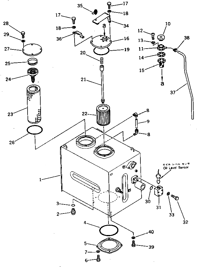 Схема запчастей Komatsu PC400LC-3 - ГИДРАВЛ МАСЛ. БАК (С ЗАЩИТА ОТ ВАНДАЛИЗМА)(№-9) УПРАВЛ-Е РАБОЧИМ ОБОРУДОВАНИЕМ