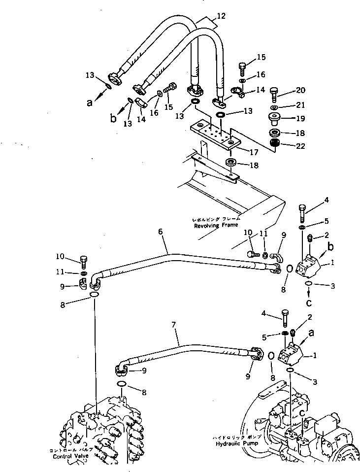 Схема запчастей Komatsu PC400LC-3 - ГИДРОЛИНИЯ (НАСОС - УПРАВЛЯЮЩ. КЛАПАН) УПРАВЛ-Е РАБОЧИМ ОБОРУДОВАНИЕМ