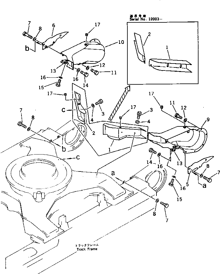 Схема запчастей Komatsu PC400LC-3 - ГИДРОЛИНИЯ ХОДАЧАСТИ КОРПУСА(№77-) ХОДОВАЯ