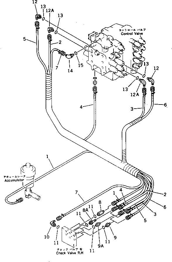 Схема запчастей Komatsu PC400LC-3 - P.P.C. КЛАПАН ТРУБЫ (/) (ДЛЯ УДЛИНН. РЫЧАГ УПРАВЛ-Е)(№-) ПОВОРОТН. И СИСТЕМА УПРАВЛЕНИЯ