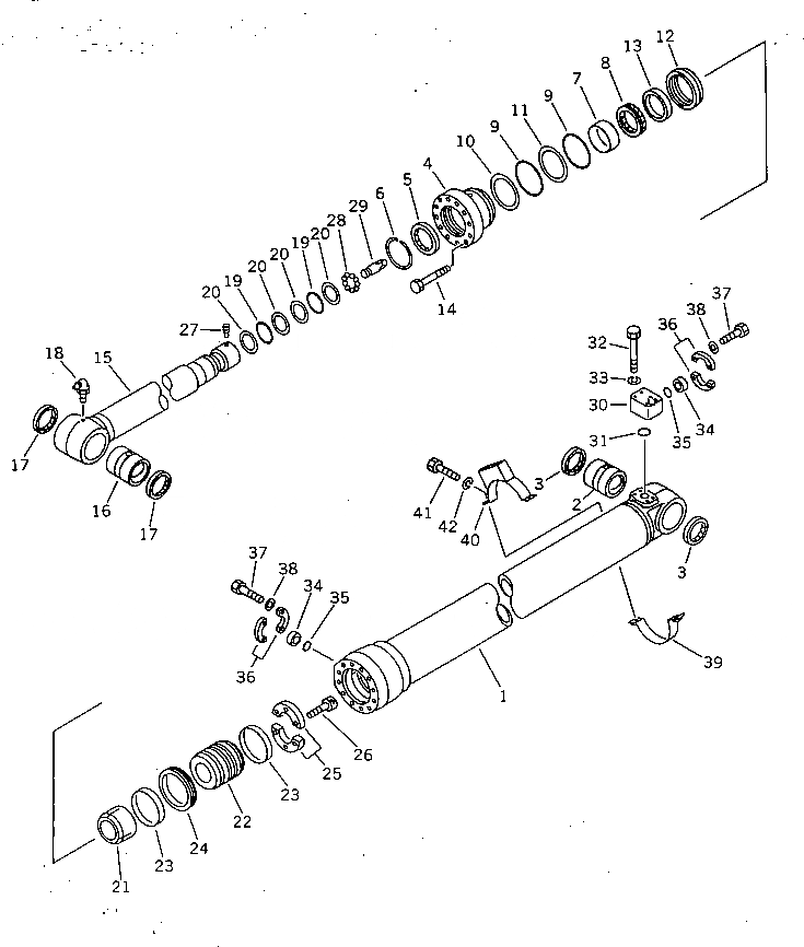Схема запчастей Komatsu PC400LC-3 - ЦИЛИНДР РУКОЯТИ(ДЛЯ СТОПОРН. КЛАПАН) (ДЛЯ США) СПЕЦ. APPLICATION ЧАСТИ¤ МАРКИРОВКА¤ ИНСТРУМЕНТ И РЕМКОМПЛЕКТЫ