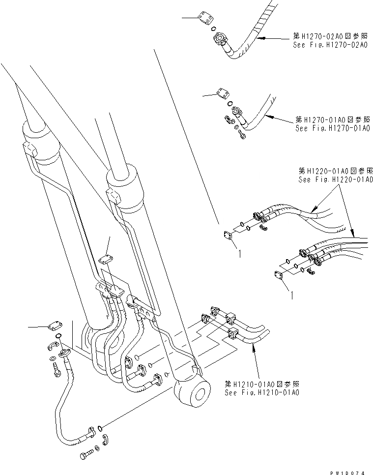 Схема запчастей Komatsu PC400LC-7-M1 - ЭЛЕМЕНТЫ (ОСН. КОРПУС) ( АКТУАТОР) РАЗНОЕ
