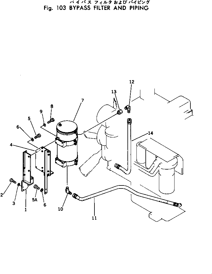 Схема запчастей Komatsu PC400LC-1 - ПРОХОДНОЙ ФИЛЬТР И ТРУБЫ КОМПОНЕНТЫ ДВИГАТЕЛЯ И ЭЛЕКТРИКА