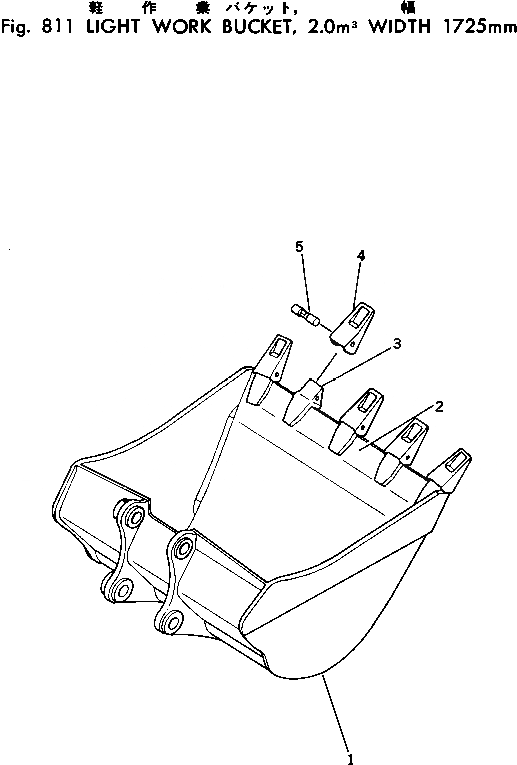 Схема запчастей Komatsu PC400LC-1 - LIGHT РАБОЧ. КОВШ¤ M¤ 7MM ОПЦИОННЫЕ КОМПОНЕНТЫ