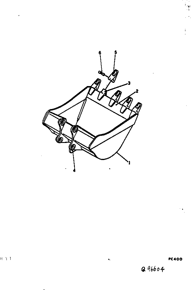 Схема запчастей Komatsu PC400LC-1 - LIGHT РАБОЧ. КОВШ¤ M¤ 7MM¤ С КРЮК (КРОМЕ ЯПОН.) ОПЦИОННЫЕ КОМПОНЕНТЫ