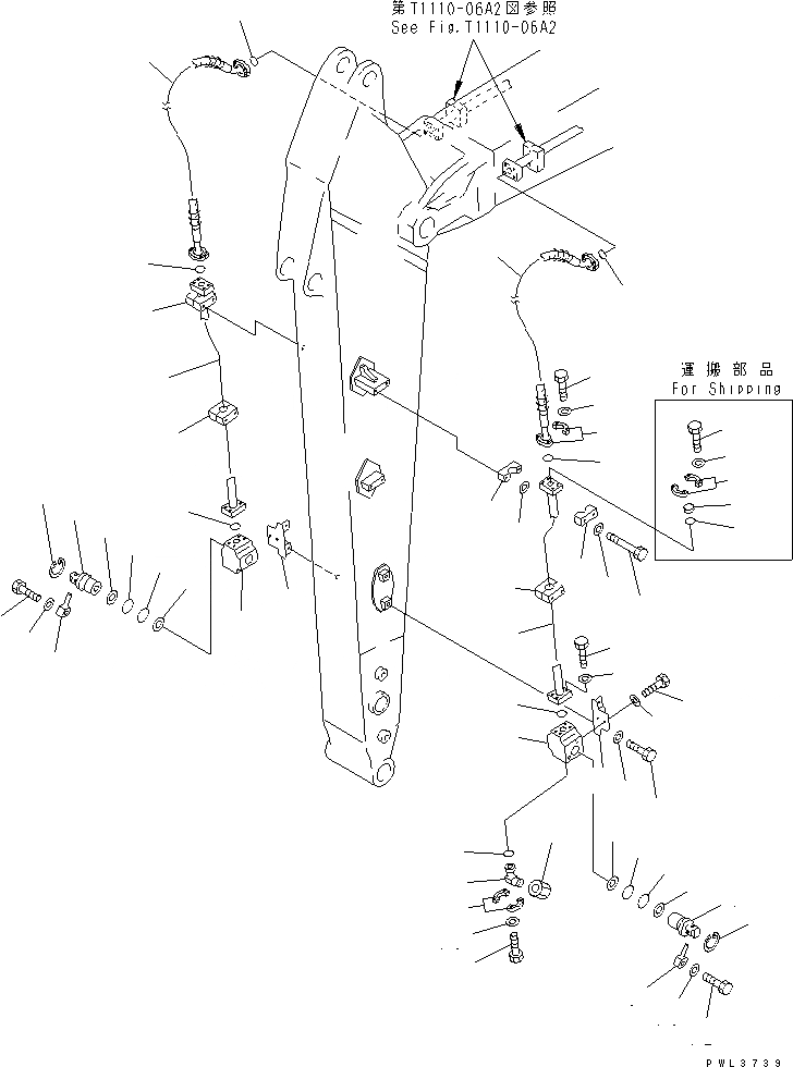 Схема запчастей Komatsu PC400LC-6Z - РУКОЯТЬ (.M) (ДОПОЛН. ГИДРОЛИНИЯ)(№-) РАБОЧЕЕ ОБОРУДОВАНИЕ