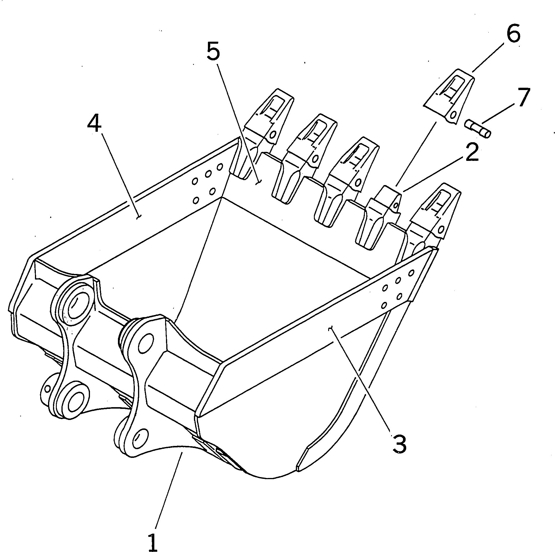 Схема запчастей Komatsu PC400LC-7 - КОВШ¤ .M¤ MM (ГОРИЗОНТАЛЬН. ПАЛЕЦ) РАБОЧЕЕ ОБОРУДОВАНИЕ