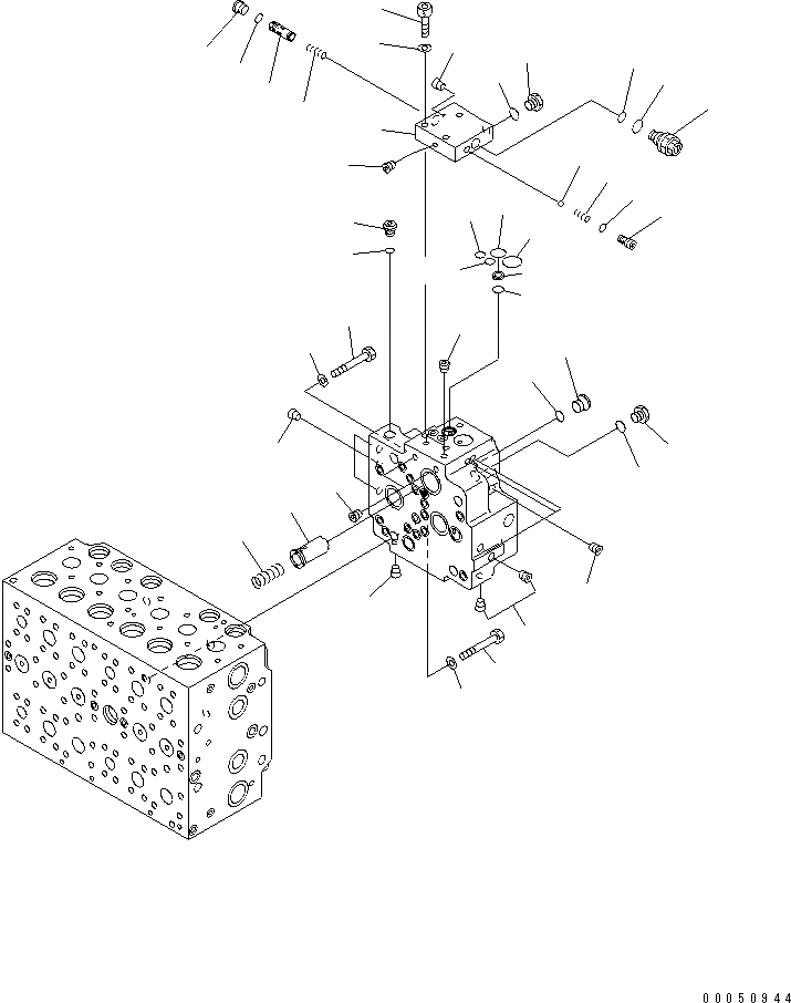 Схема запчастей Komatsu PC400LC-7 - УПРАВЛЯЮЩ. КЛАПАН (/) ОСНОВН. КОМПОНЕНТЫ И РЕМКОМПЛЕКТЫ
