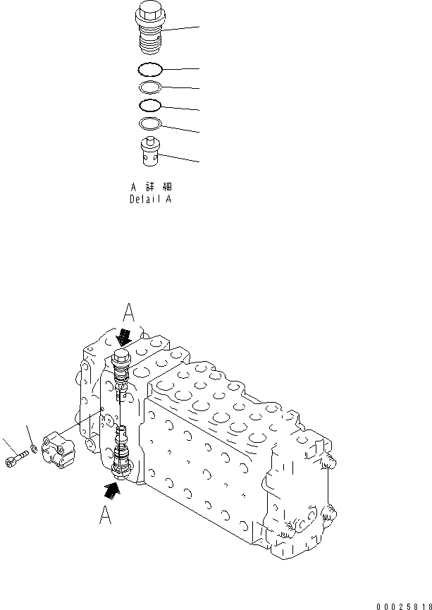 Схема запчастей Komatsu PC400LC-6Z - ОСНОВН. КЛАПАН (-АКТУАТОР) (/) (ДЛЯ OFFSET СТРЕЛА)(№9-) ОСНОВН. КОМПОНЕНТЫ И РЕМКОМПЛЕКТЫ