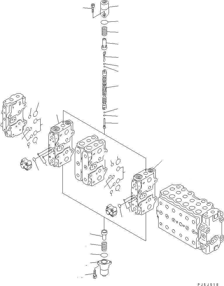 Схема запчастей Komatsu PC400LC-6Z - ОСНОВН. КЛАПАН (-АКТУАТОР) (/7) (ДЛЯ PIPE LOOPER)(№9-) ОСНОВН. КОМПОНЕНТЫ И РЕМКОМПЛЕКТЫ