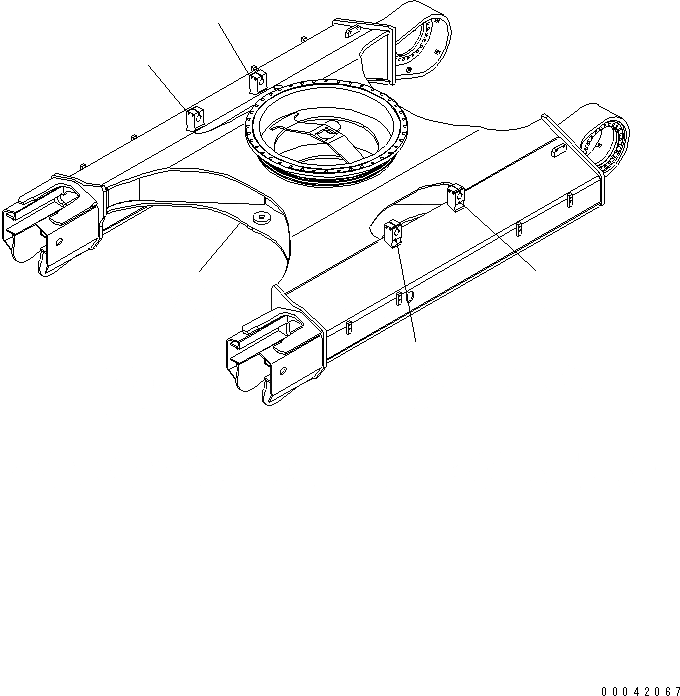 Схема запчастей Komatsu PC400LC-7 - ГУСЕНИЧНАЯ РАМА (РАМА) (СПЕЦ-Я -40С)(№-) ХОДОВАЯ
