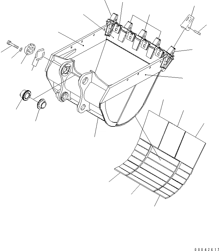 Схема запчастей Komatsu PC400LC-7 - КОВШ¤ .9M¤ 8MM (УСИЛ.) (ГОРИЗОНТАЛЬН. ПАЛЕЦ)(№7-) РАБОЧЕЕ ОБОРУДОВАНИЕ