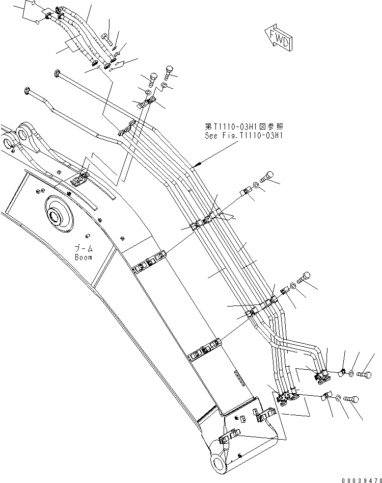 Схема запчастей Komatsu PC400LC-7E0 - СТРЕЛА (ЦИЛИНДР РУКОЯТИ) РАБОЧЕЕ ОБОРУДОВАНИЕ