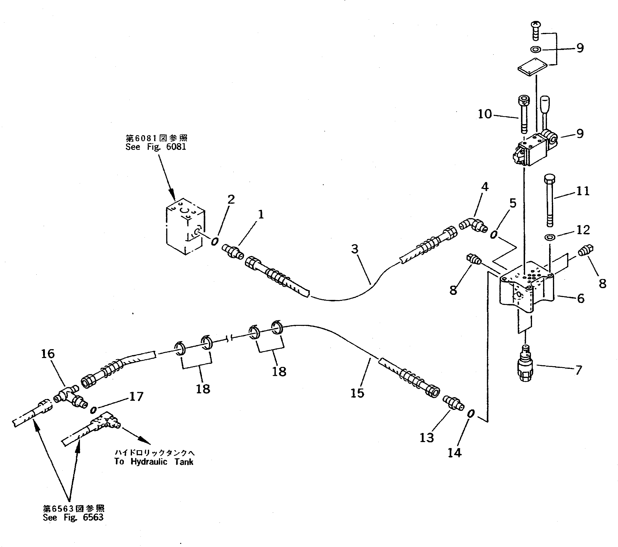 Схема запчастей Komatsu PC400LC-5 - СЪЕМ ПРОТИВОВЕСА ТРУБЫ (CROSS КЛАПАН - HANDLIMG КЛАПАН)(№-) СИСТЕМА УПРАВЛЕНИЯ И ОСНОВНАЯ РАМА