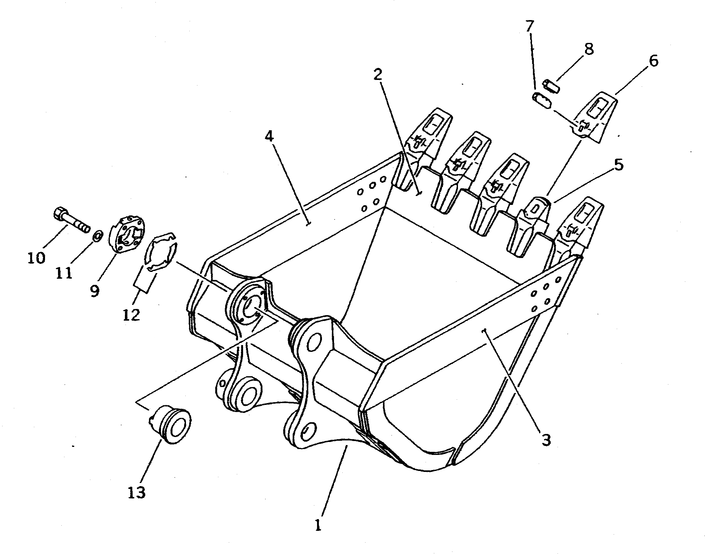 Схема запчастей Komatsu PC400LC-5 - КОВШ¤ .M¤ MM (ВЕРТИКАЛЬН. ПАЛЕЦ)(№-) РАБОЧЕЕ ОБОРУДОВАНИЕ (ЭКСКАВАТ.)