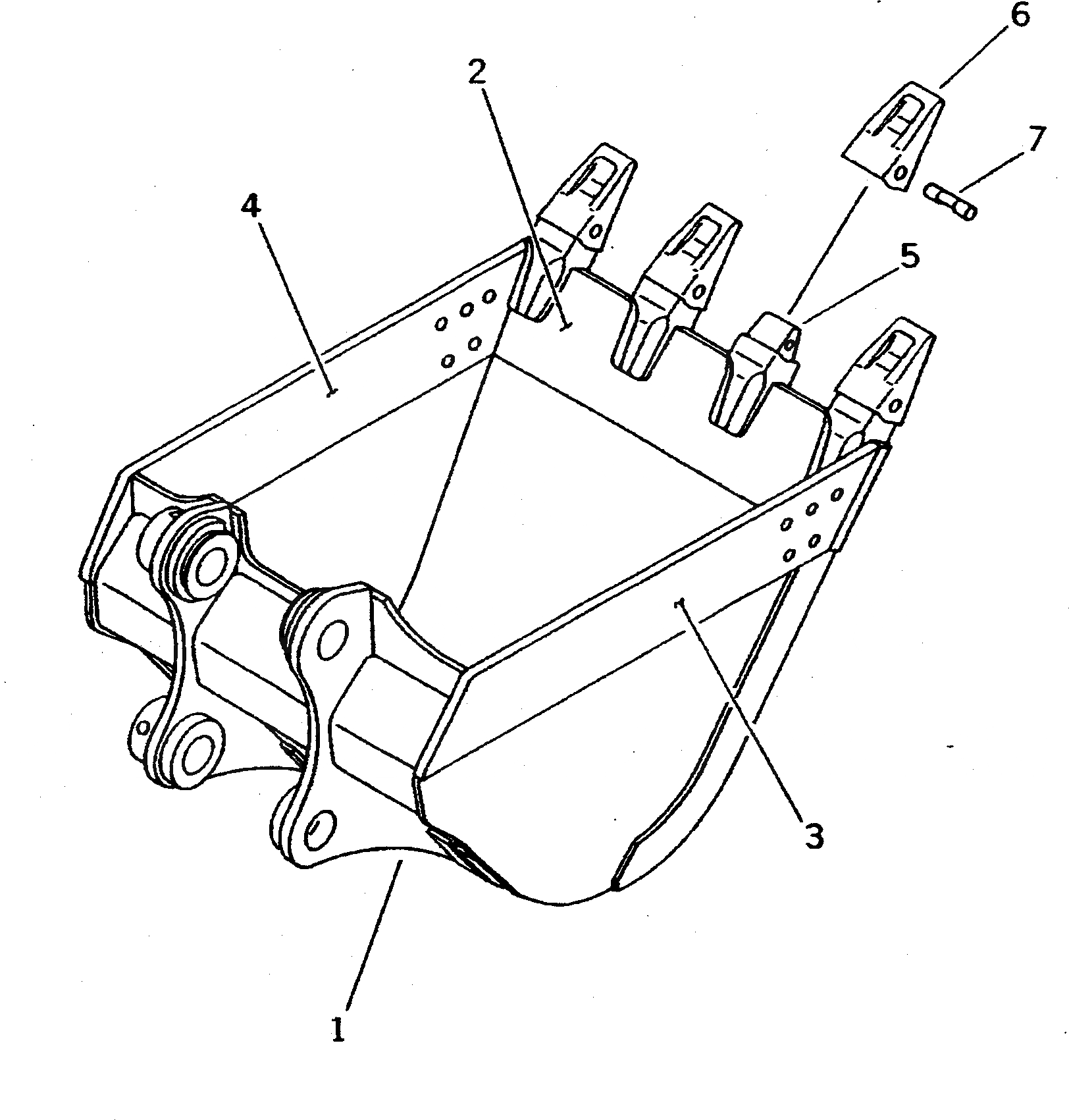 Схема запчастей Komatsu PC400LC-5 - КОВШ .M¤ 7MM (ГОРИЗОНТАЛЬН. ПАЛЕЦ)(№-) РАБОЧЕЕ ОБОРУДОВАНИЕ (ЭКСКАВАТ.)