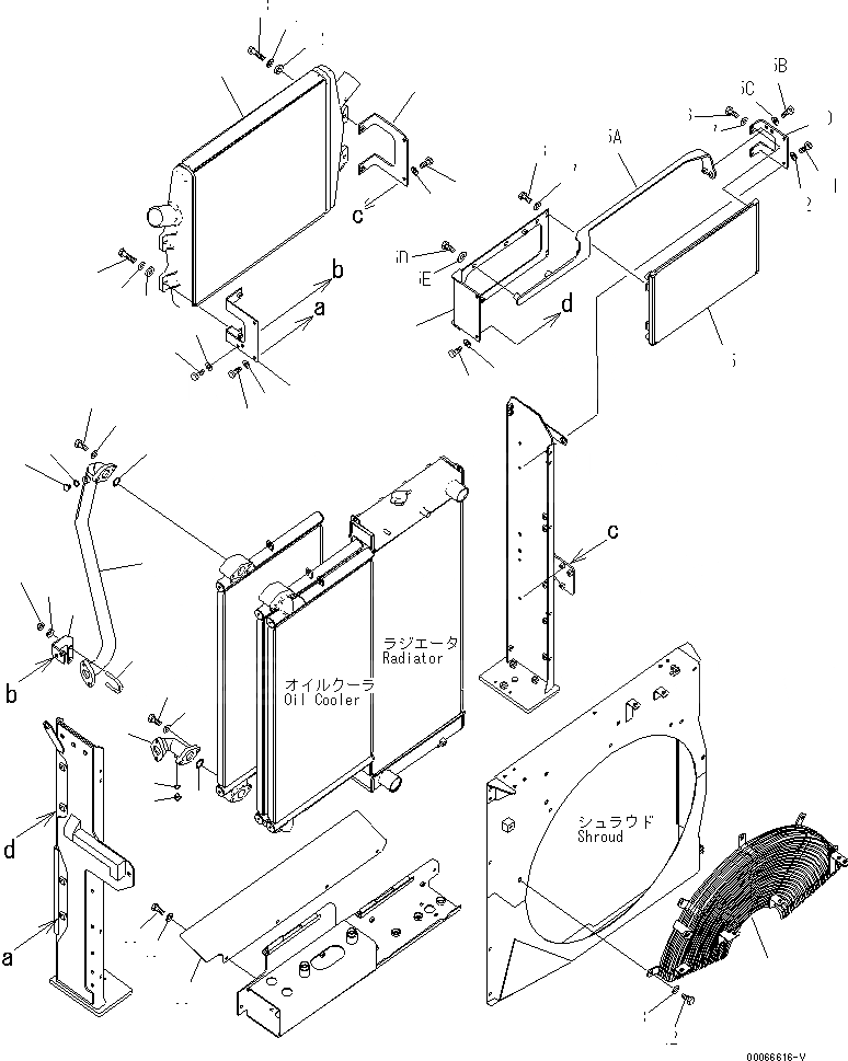 Схема запчастей Komatsu PC400LC-7E0 - ОХЛАЖД-Е (ПОСЛЕОХЛАДИТЕЛЬ И КОНДЕНСАТОР)(№-) СИСТЕМА ОХЛАЖДЕНИЯ