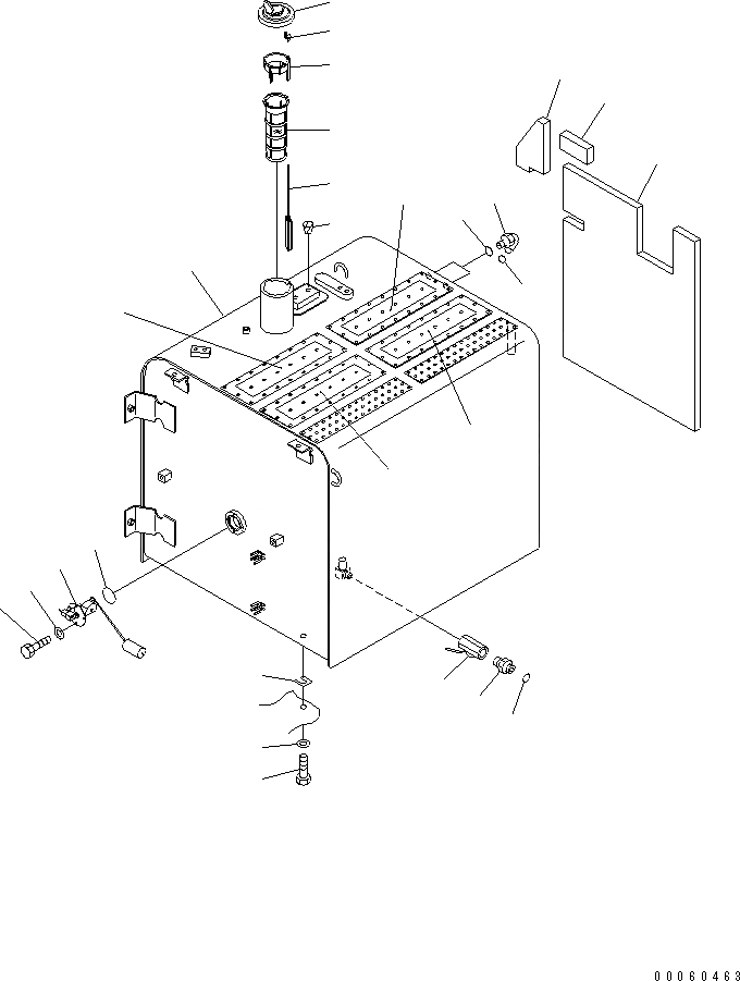 Схема запчастей Komatsu PC400LC-7E0 - ТОПЛИВН. БАК.(№-) ТОПЛИВН. БАК. AND КОМПОНЕНТЫ
