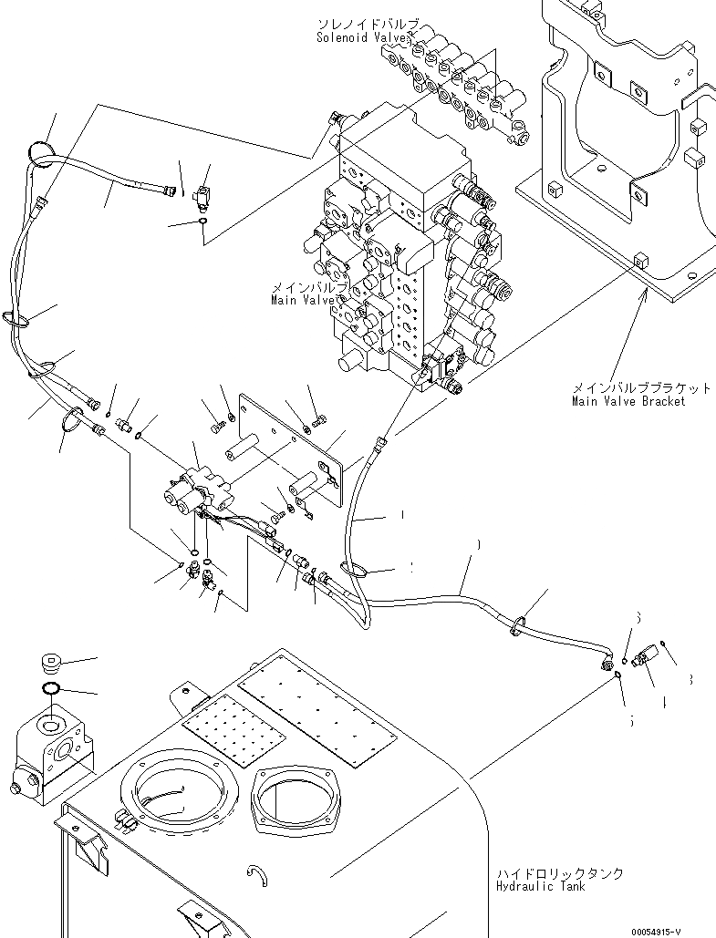 Схема запчастей Komatsu PC400LC-7E0 - СОЛЕНОИДНЫЙ КЛАПАН (ДЛЯ ПОГРУЗ.) ГИДРАВЛИКА