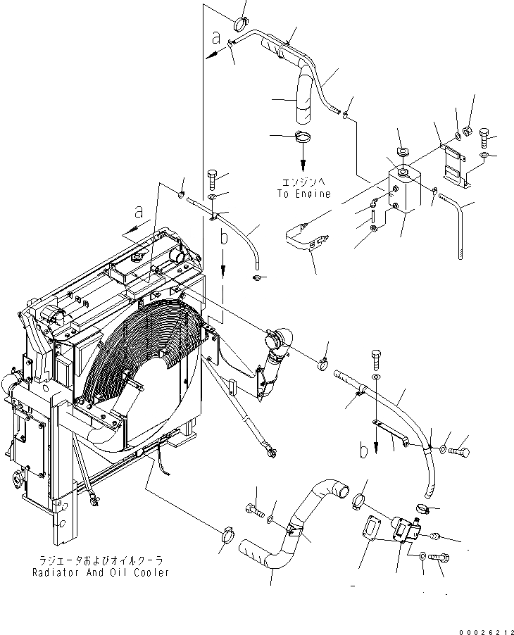 Схема запчастей Komatsu PC400LC-7 - ОХЛАЖД-Е (СИСТЕМА ТРУБ РАДИАТОРА) (СПЕЦ-Я -40С)(№-7) СИСТЕМА ОХЛАЖДЕНИЯ