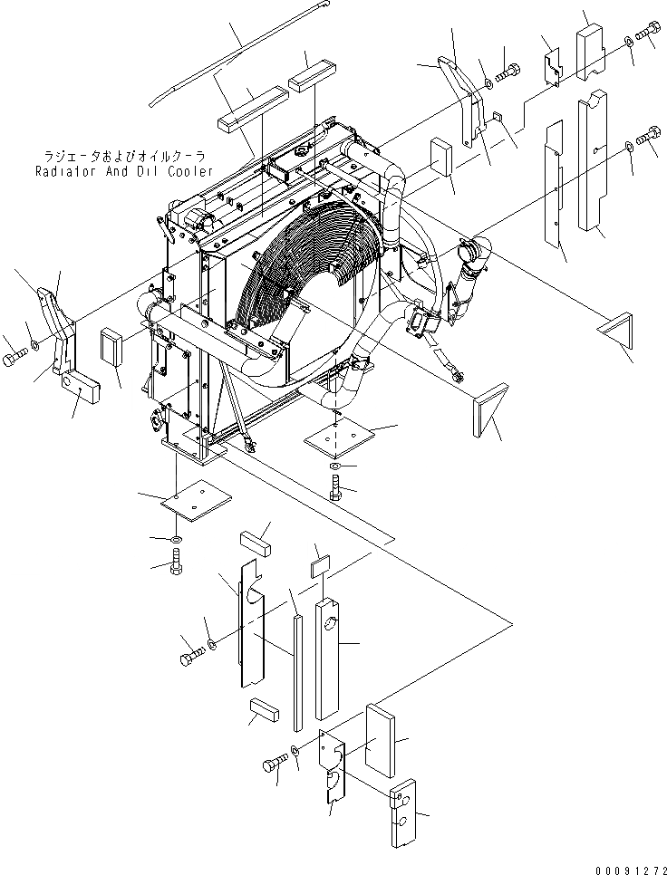 Схема запчастей Komatsu PC400LC-7 - ОХЛАЖД-Е (КРЫШКАAND ЩИТКИ)(№-) СИСТЕМА ОХЛАЖДЕНИЯ