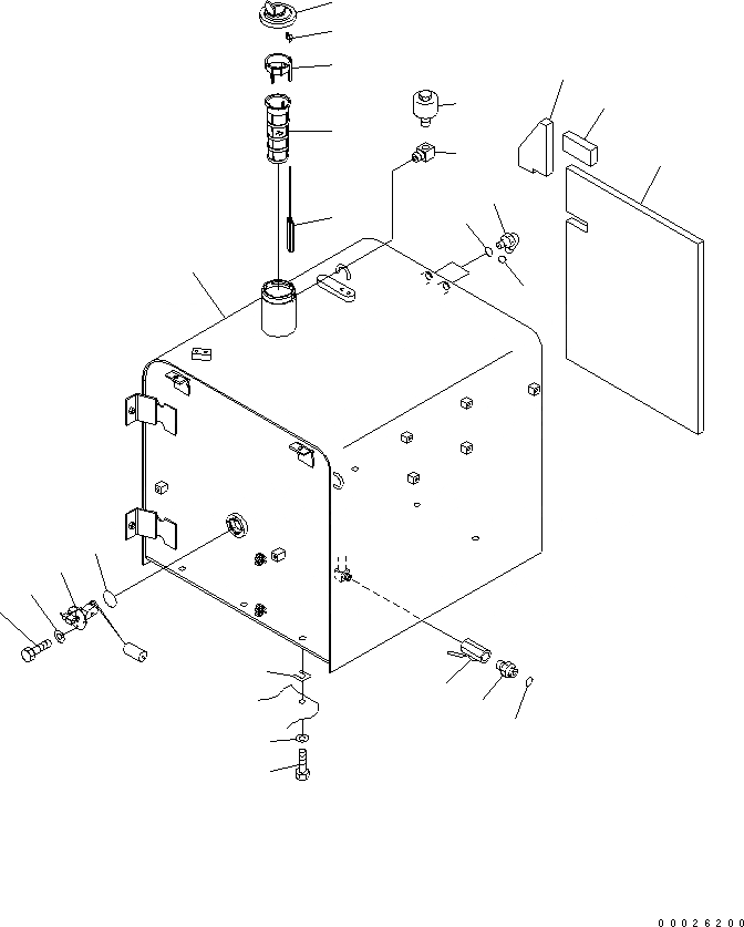 Схема запчастей Komatsu PC400LC-7 - ТОПЛИВН. БАК. (СПЕЦ-Я -40С)(№-) ТОПЛИВН. БАК. AND КОМПОНЕНТЫ