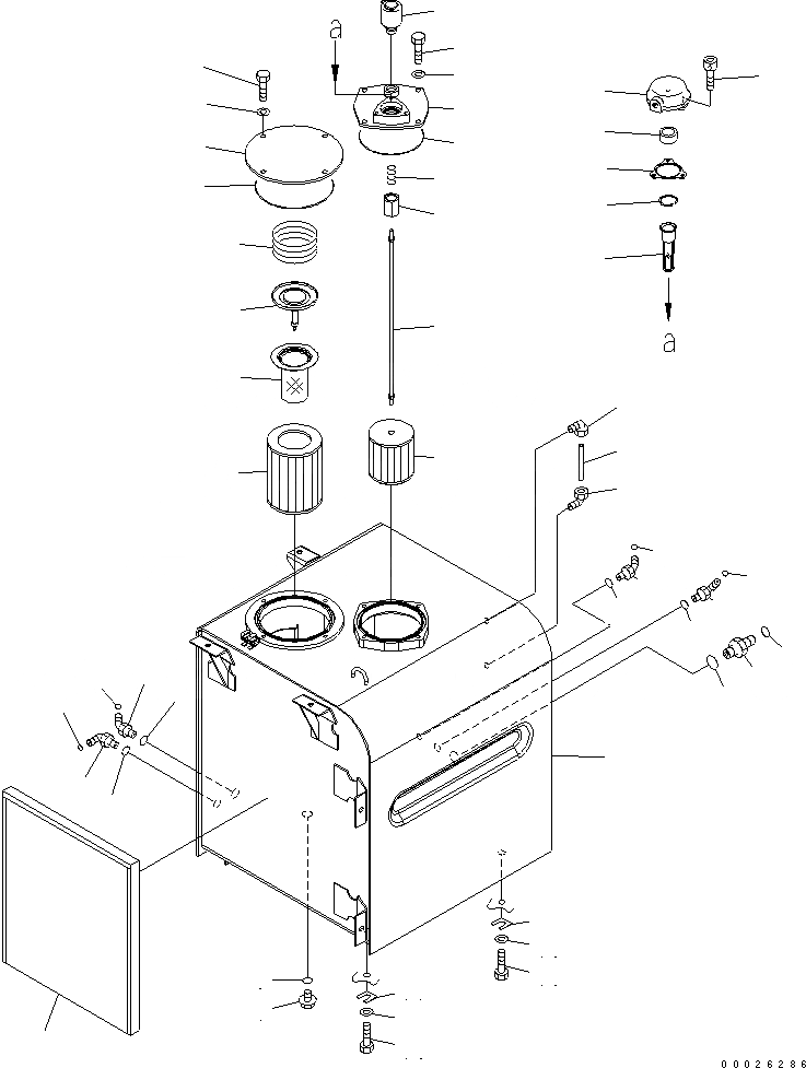Схема запчастей Komatsu PC400LC-7 - ГИДР. БАК. (СПЕЦ-Я -40С) ГИДРАВЛИКА