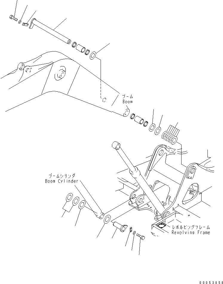 Схема запчастей Komatsu PC400LC-7 - ПАЛЕЦ СТРЕЛЫ(ДЛЯ OFFSET СТРЕЛА)(№-) ОСНОВНАЯ РАМА И ЕЕ ЧАСТИ