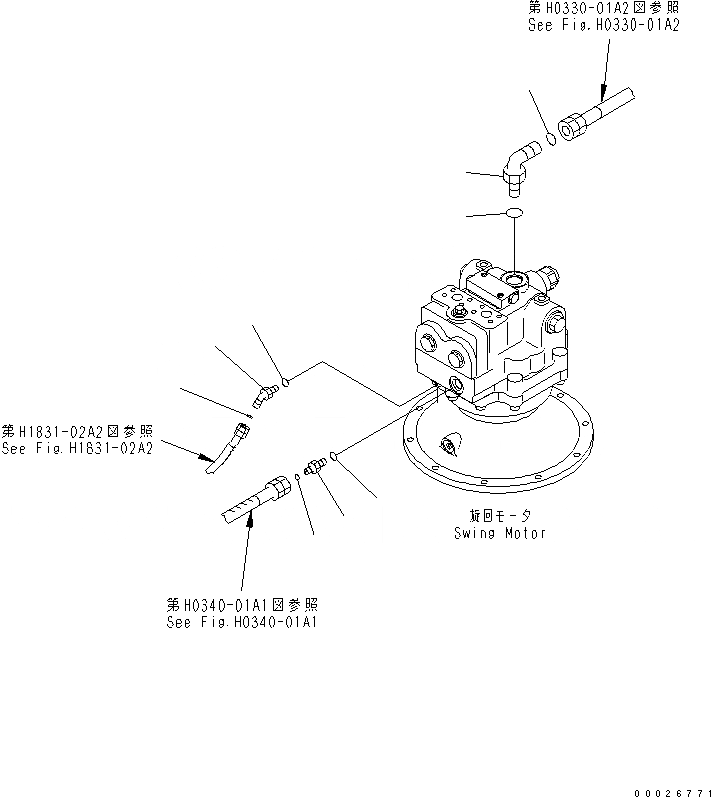 Схема запчастей Komatsu PC400LC-7 - МОТОР ПОВОРОТА (СОЕДИНИТЕЛЬН. ЧАСТИ) (СПЕЦ-Я -40С) ПОВОРОТН. КРУГ И КОМПОНЕНТЫ