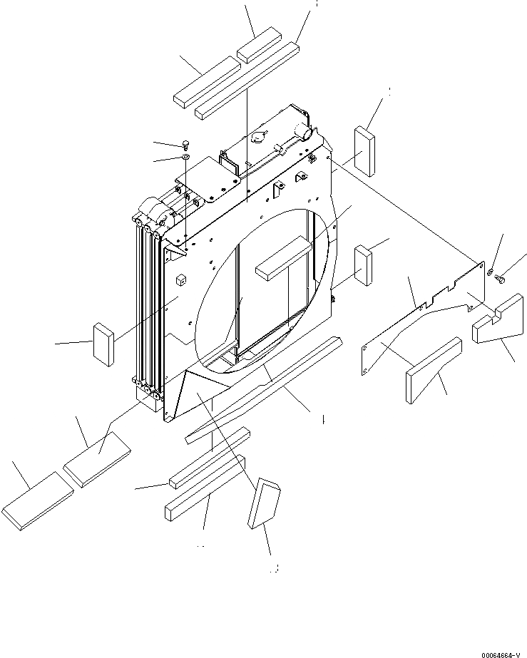 Схема запчастей Komatsu PC400LC-8 - ОХЛАЖД-Е (ЩИТКИ)(№7-) СИСТЕМА ОХЛАЖДЕНИЯ