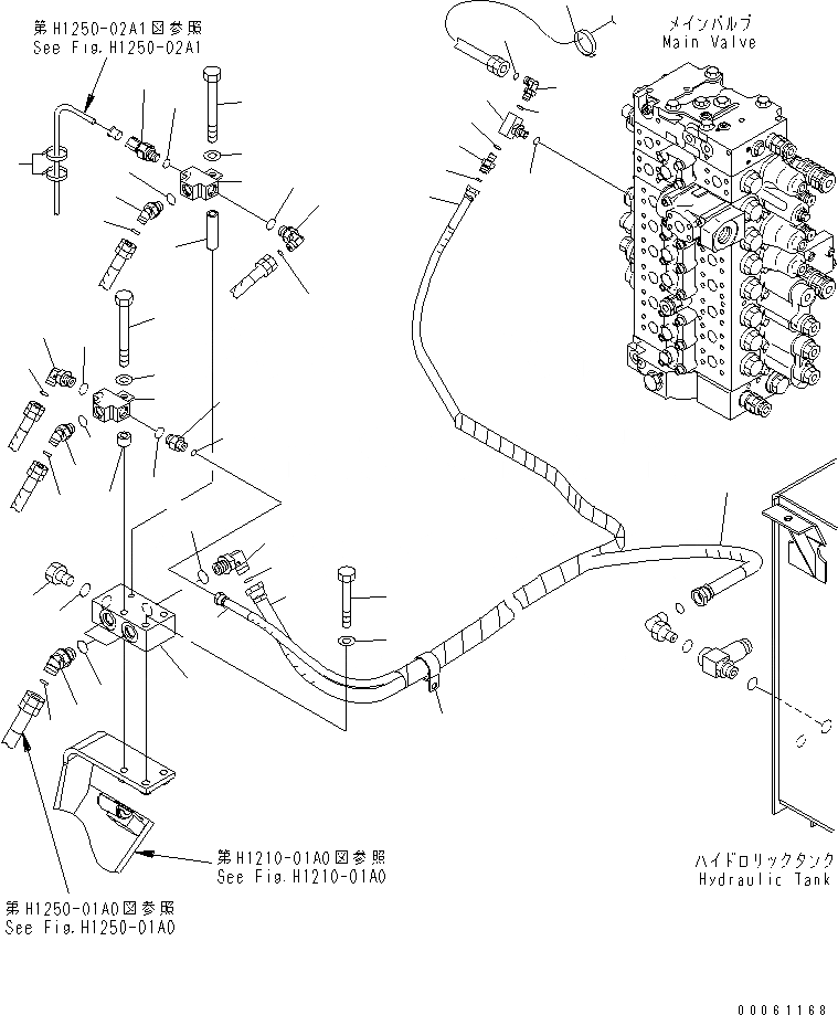 Схема запчастей Komatsu PC400LC-8 - КЛАПАН ПЕРЕГРУЗКИ СТРЕЛЫ (СТРЕЛА) (ШАССИ)(№7-) ГИДРАВЛИКА
