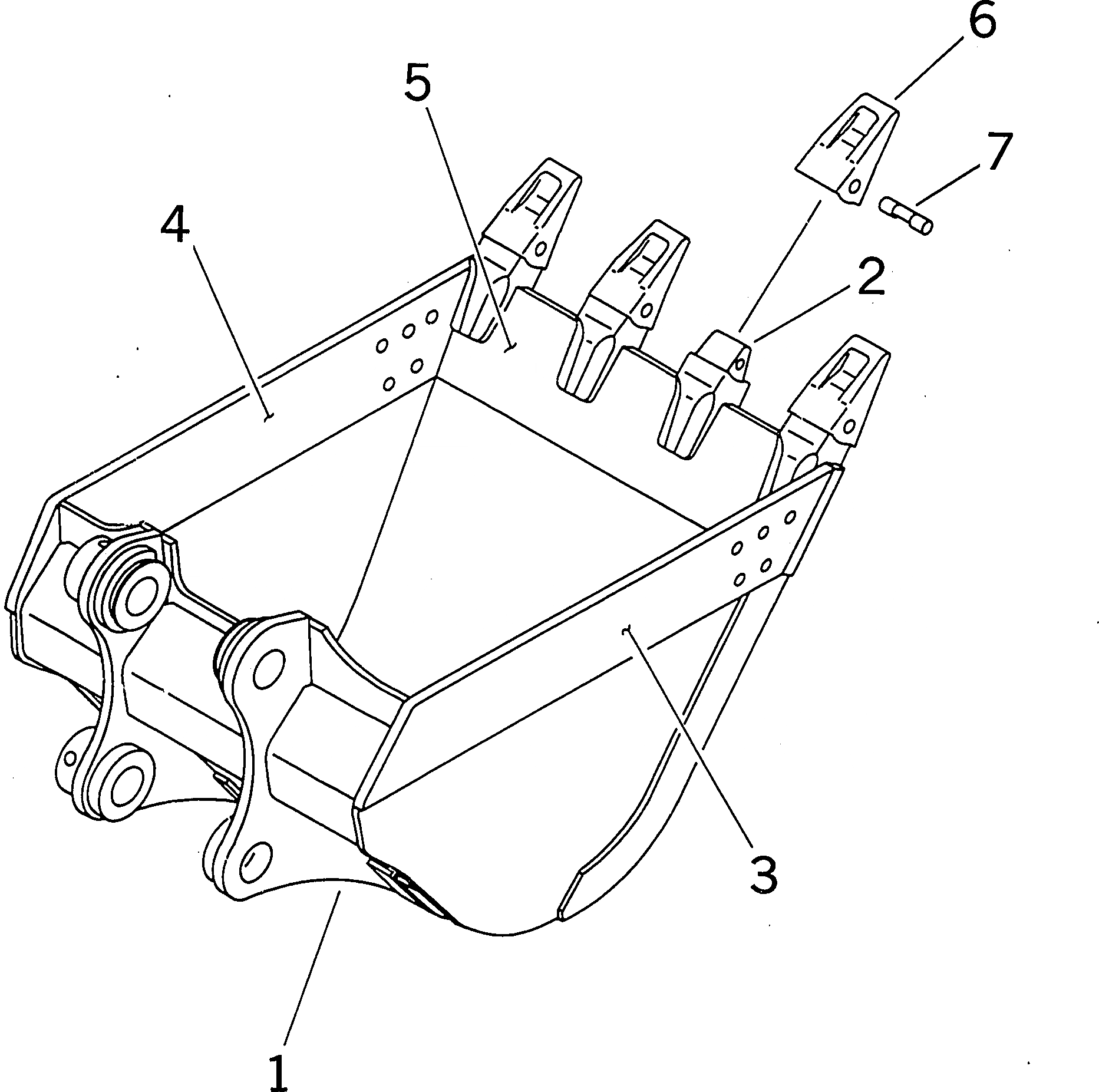 Схема запчастей Komatsu PC400LC-8 - КОВШ¤ .M¤ 7MM (ГОРИЗОНТАЛЬН. ПАЛЕЦ)(№7-) РАБОЧЕЕ ОБОРУДОВАНИЕ