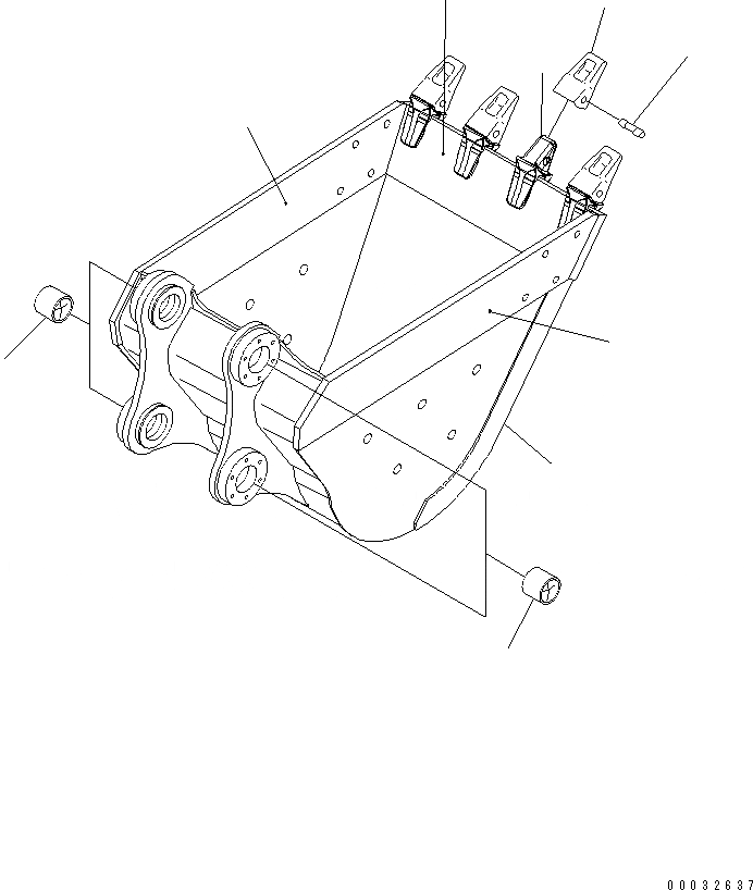 Схема запчастей Komatsu PC400LC-8 - КОВШ¤ .8M ШИР. 9MM (ГОРИЗОНТАЛЬН. ПАЛЕЦ) (ДЛЯ SLF M)(№7-) РАБОЧЕЕ ОБОРУДОВАНИЕ