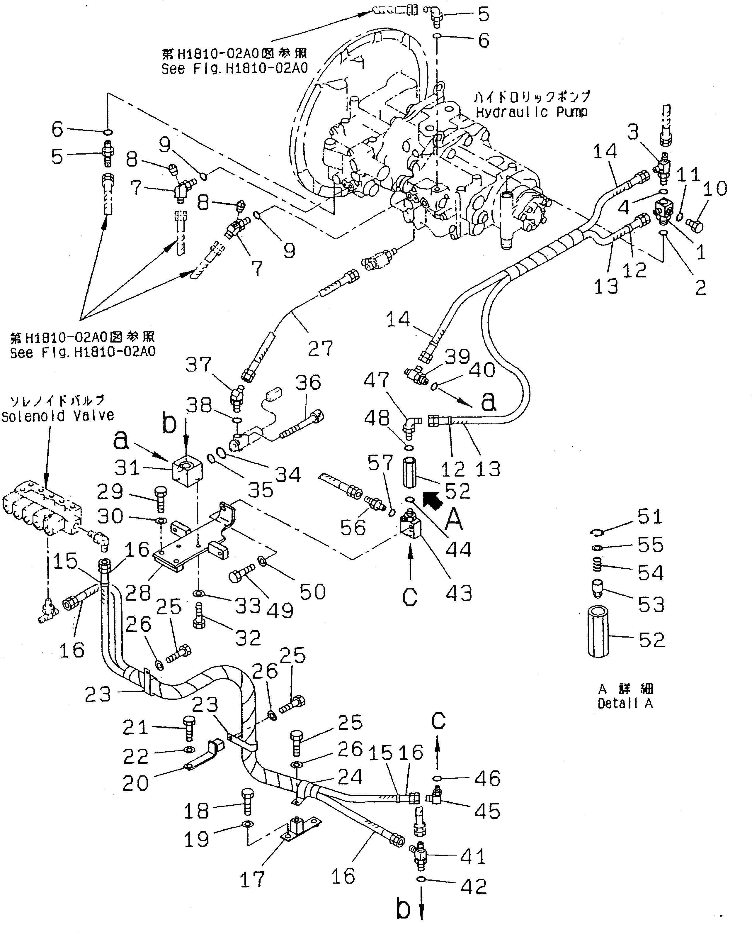 Схема запчастей Komatsu PC400ST-6 - LS ЛИНИЯ (ЛИНИЯ НАСОСА И КЛАПАН EPC) (С BY-PASS ФИЛЬТР.)(№-) ГИДРАВЛИКА