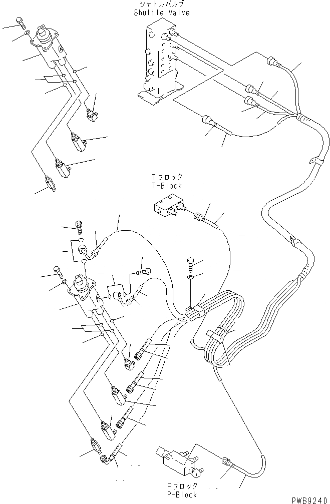 Схема запчастей Komatsu PC400ST-6 - РАБОЧАЯ ЛИНИЯ PPC (ПАТРУБКИ ЛЕВОЙ СТОЙКИ) (ВЫС. КРЕПЛЕНИЕ) (НИЖН. РАЗГРУЗКА ПОГРУЗ.)(№-9) КАБИНА ОПЕРАТОРА И СИСТЕМА УПРАВЛЕНИЯ