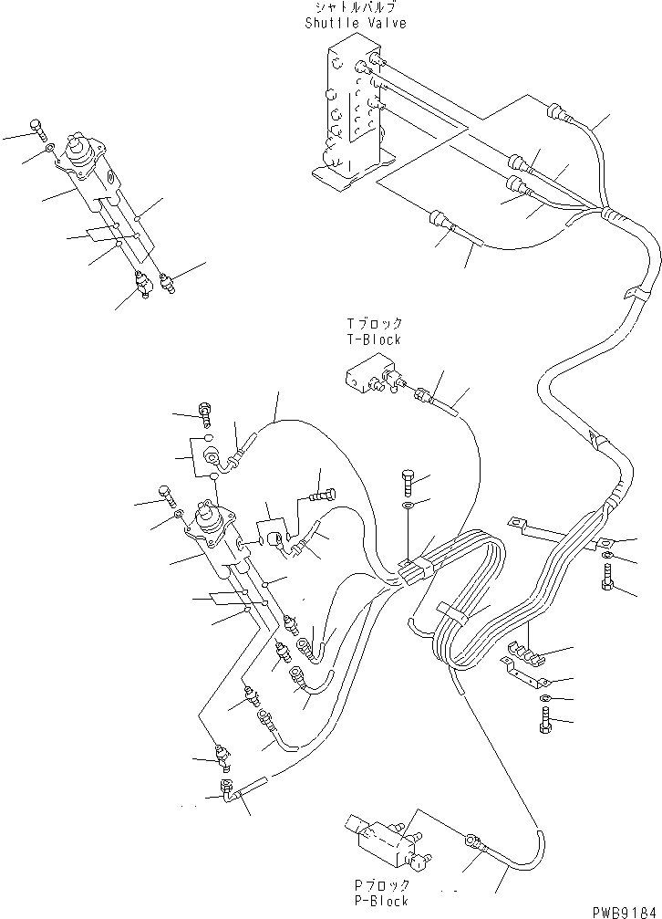 Схема запчастей Komatsu PC400ST-6 - РАБОЧАЯ ЛИНИЯ PPC (ПАТРУБКИ ЛЕВОЙ СТОЙКИ)(№-7) КАБИНА ОПЕРАТОРА И СИСТЕМА УПРАВЛЕНИЯ
