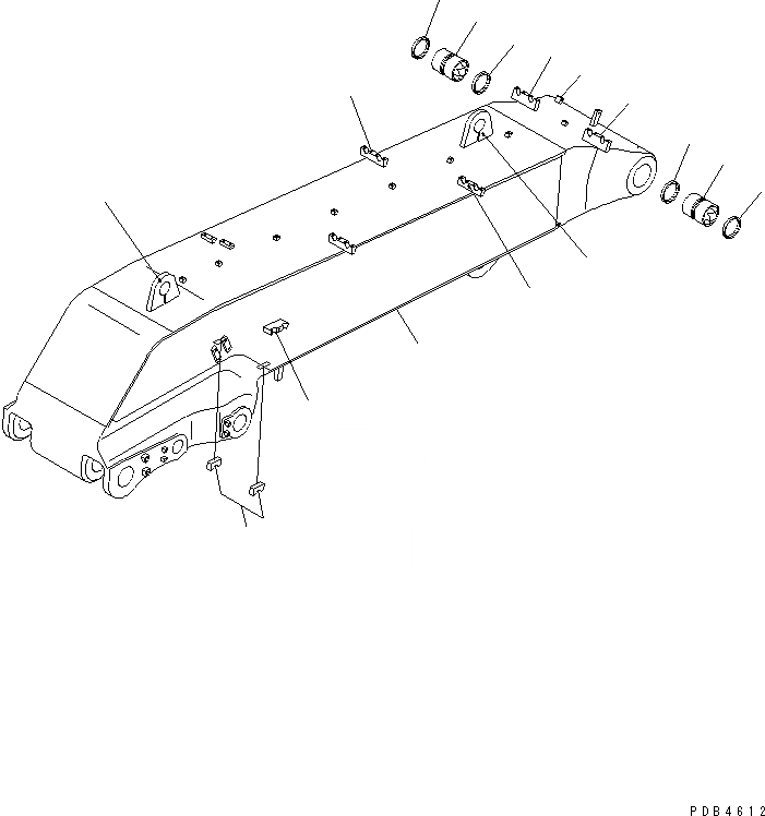 Схема запчастей Komatsu PC400ST-6 - СТРЕЛА (.M) (СТРЕЛА В СБОРЕ) (ПОГРУЗ.)(№-) РАБОЧЕЕ ОБОРУДОВАНИЕ