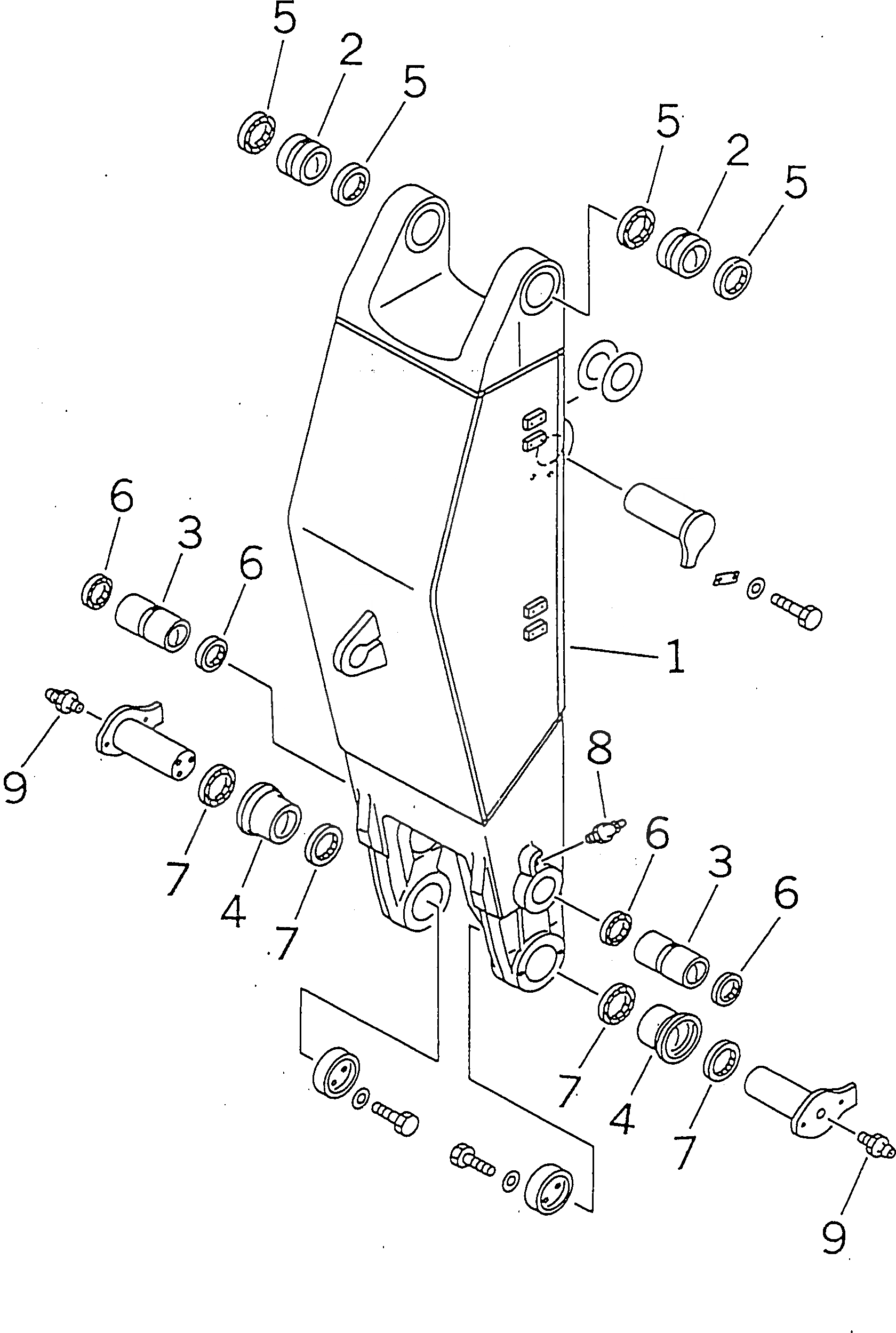 Схема запчастей Komatsu PC400ST-6 - РУКОЯТЬ (РУКОЯТЬ В СБОРЕ) (ПОГРУЗ.)(№-) РАБОЧЕЕ ОБОРУДОВАНИЕ
