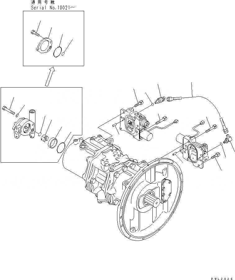 Схема запчастей Komatsu PC400ST-6 - ОСНОВН. НАСОС (/) ОСНОВН. КОМПОНЕНТЫ И РЕМКОМПЛЕКТЫ