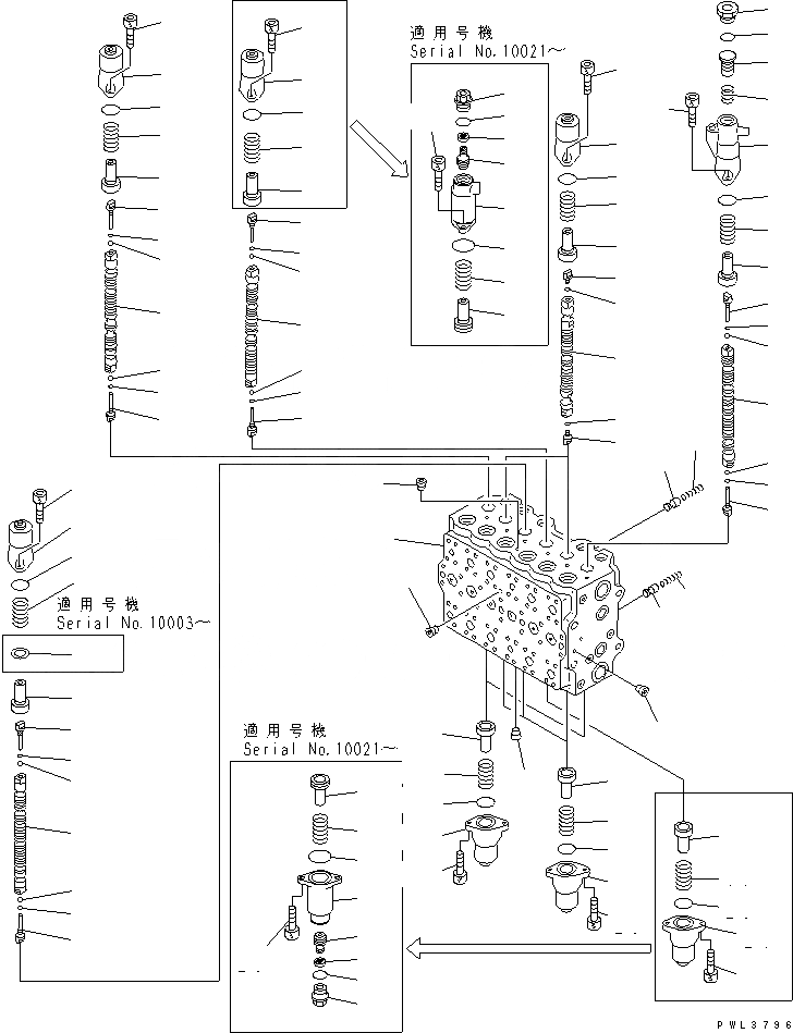 Схема запчастей Komatsu PC400ST-6 - ОСНОВН. КЛАПАН (-АКТУАТОР) (/) ОСНОВН. КОМПОНЕНТЫ И РЕМКОМПЛЕКТЫ