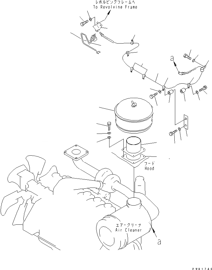 Схема запчастей Komatsu PC400ST-6LC - ВОЗДУХООЧИСТИТЕЛЬ СОЕДИН-Е КОМПОНЕНТЫ ДВИГАТЕЛЯ