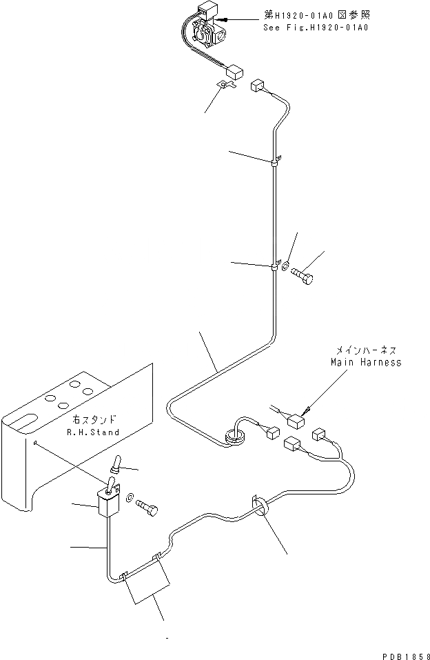 Схема запчастей Komatsu PC400ST-6LC - ЭЛЕКТРОПРОВОДКА (ВОДН. ПЕРЕКЛЮЧАТЕЛЬ Э/ПРОВОДКА)(№-) ЭЛЕКТРИКА