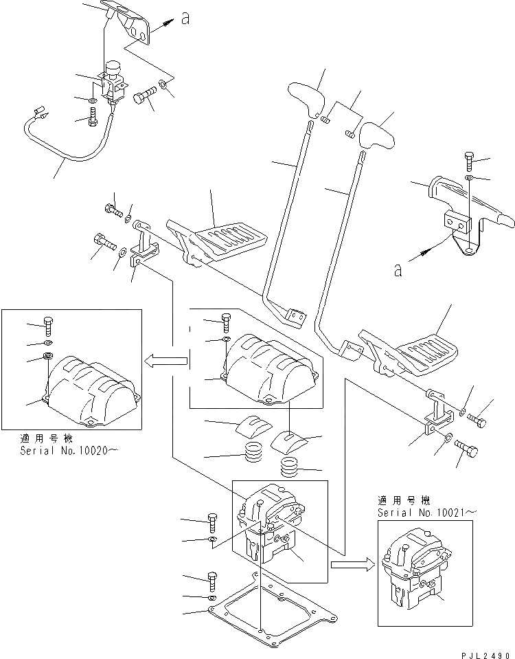 Схема запчастей Komatsu PC400ST-6LC - РЫЧАН УПРАВЛ-Я ХОДОМ (НИЖН. РАЗГРУЗКА ПОГРУЗ.)(№8-) КАБИНА ОПЕРАТОРА И СИСТЕМА УПРАВЛЕНИЯ
