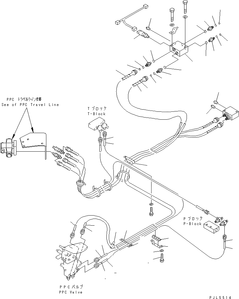 Схема запчастей Komatsu PC400ST-6LC - ЛИНИЯ РАБОЧЕГО ОБОРУД. PPC (PPC) (ВЫС. КАБИНА)(№-) КАБИНА ОПЕРАТОРА И СИСТЕМА УПРАВЛЕНИЯ