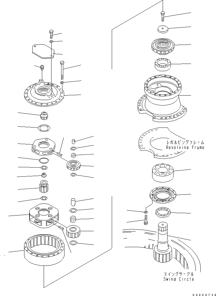 Схема запчастей Komatsu PC400ST-6LC - МЕХАНИЗМ ПОВОРОТА В СБОРЕ (ЗАПЧАСТИ ДЛЯ ОБСЛУЖ-Я)(№-) ОСНОВН. КОМПОНЕНТЫ И РЕМКОМПЛЕКТЫ