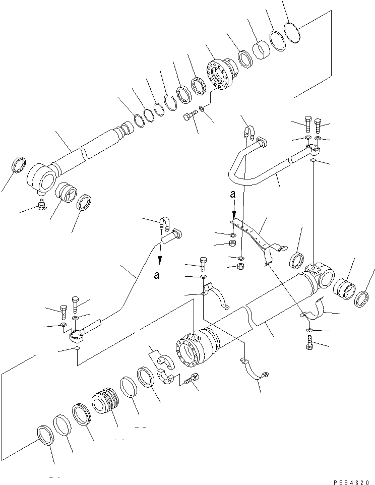 Схема запчастей Komatsu PC400ST-6LC - ЦИЛИНДР КОВША (ПОГРУЗ.) (ТОРМОЗ.R) ОСНОВН. КОМПОНЕНТЫ И РЕМКОМПЛЕКТЫ