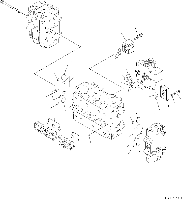 Схема запчастей Komatsu PC400ST-6LC - ОСНОВН. КЛАПАН (-АКТУАТОР) (/) ОСНОВН. КОМПОНЕНТЫ И РЕМКОМПЛЕКТЫ