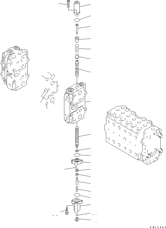 Схема запчастей Komatsu PC400ST-6LC - ОСНОВН. КЛАПАН (-АКТУАТОР) (/) ОСНОВН. КОМПОНЕНТЫ И РЕМКОМПЛЕКТЫ